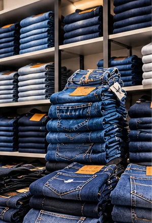 Jeans and trousers — products only, no models
