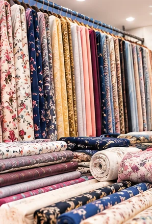 Assorted fabrics and textiles — products only, no models